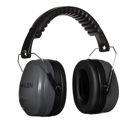 Allen Co Defender Foldable Safety Earmuffs, 26dB NRR, ANSI S3.19 & CE EN352-1 Protection Rated, Black/Gray 2336